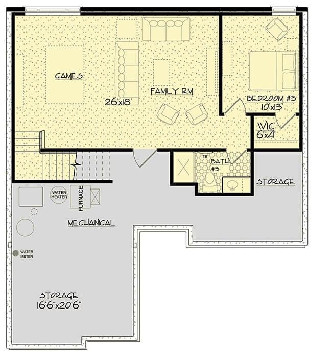 Explore the Versatile Basement with Game Room and Extra Bedroom