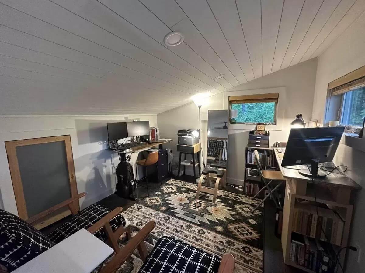 Discover the Smart Use of Space in This Creative Attic Office