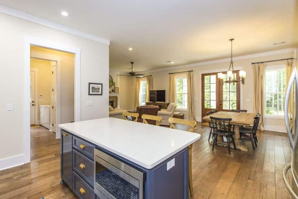 Wow, Notice the Flow from Kitchen Island to Living Spaces