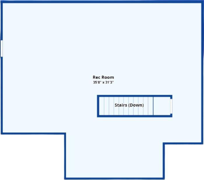 Explore the Expansive Rec Room Layout