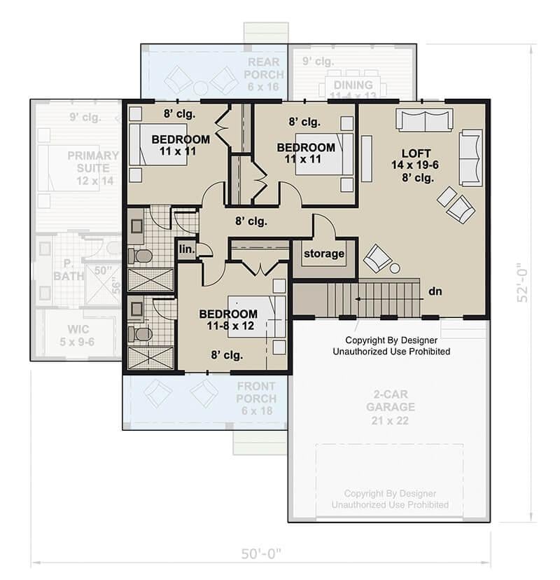 Spacious Loft and Three Cozy Bedrooms in This Pet-Friendly Home Layout