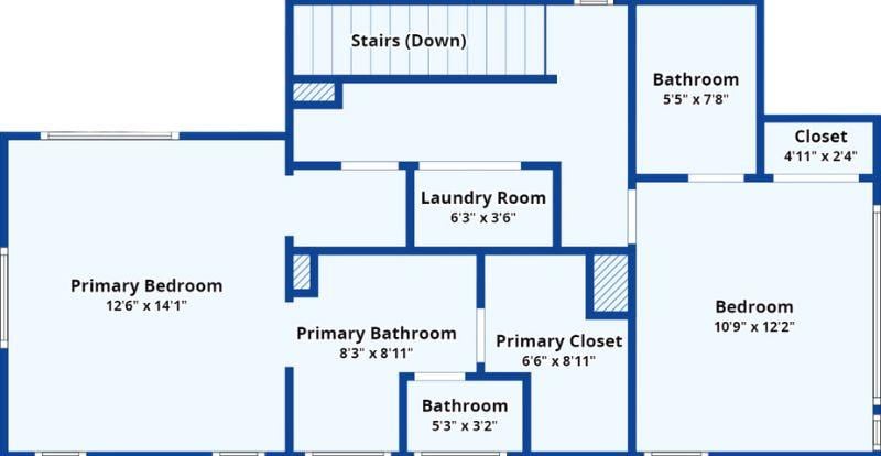 Upper Floor Sanctuary: Primary Suite with Smart Layout