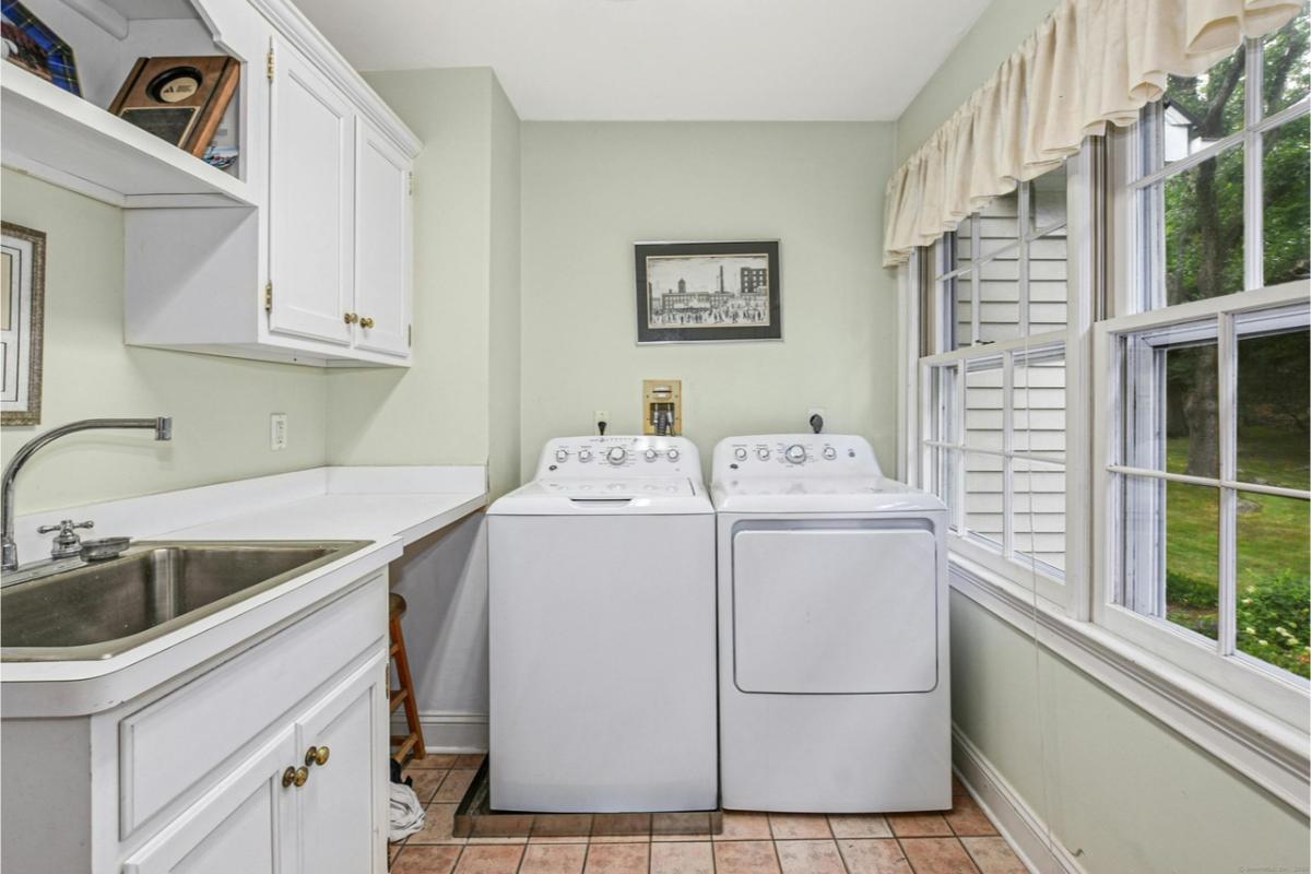 Check Out This Practical Laundry Room with a Scenic View