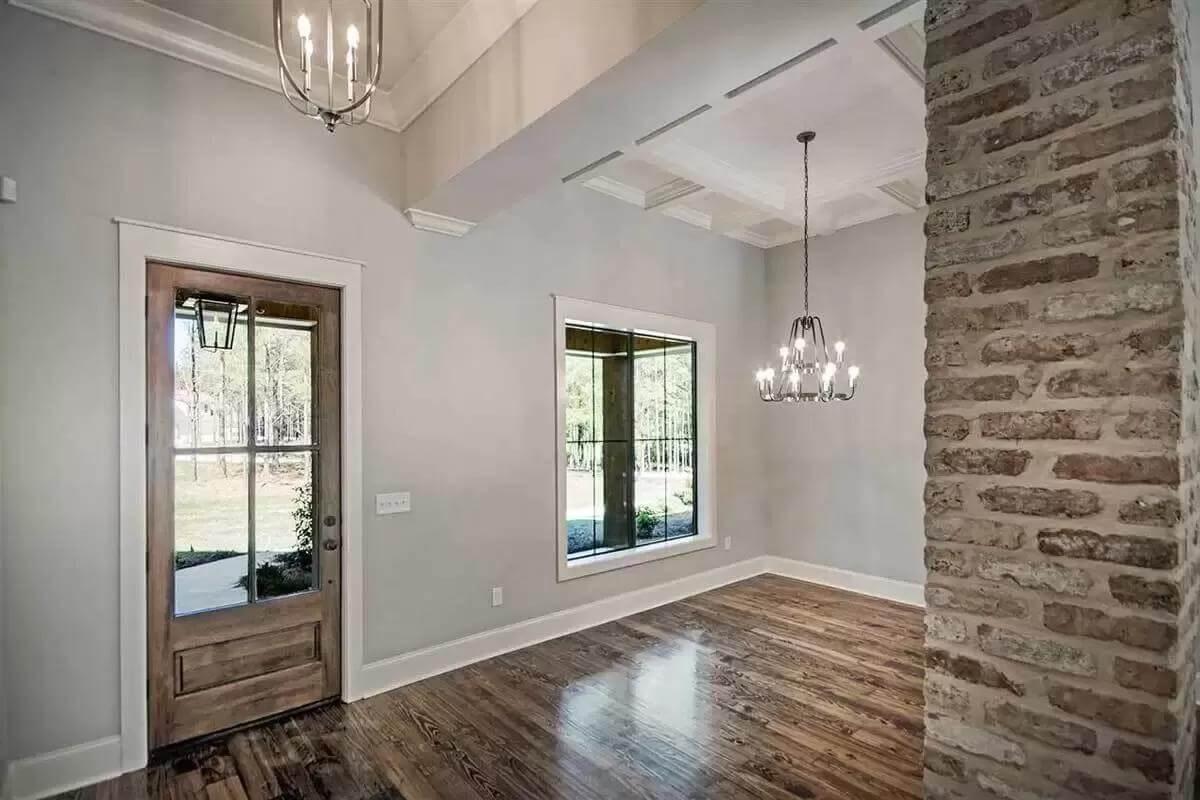 Check Out Those Exposed Brick Accents in the Entryway