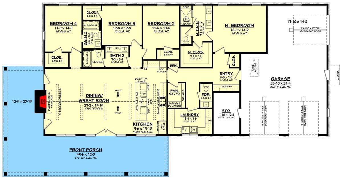 Explore This Main Floor with a Spacious Vaulted Great Room