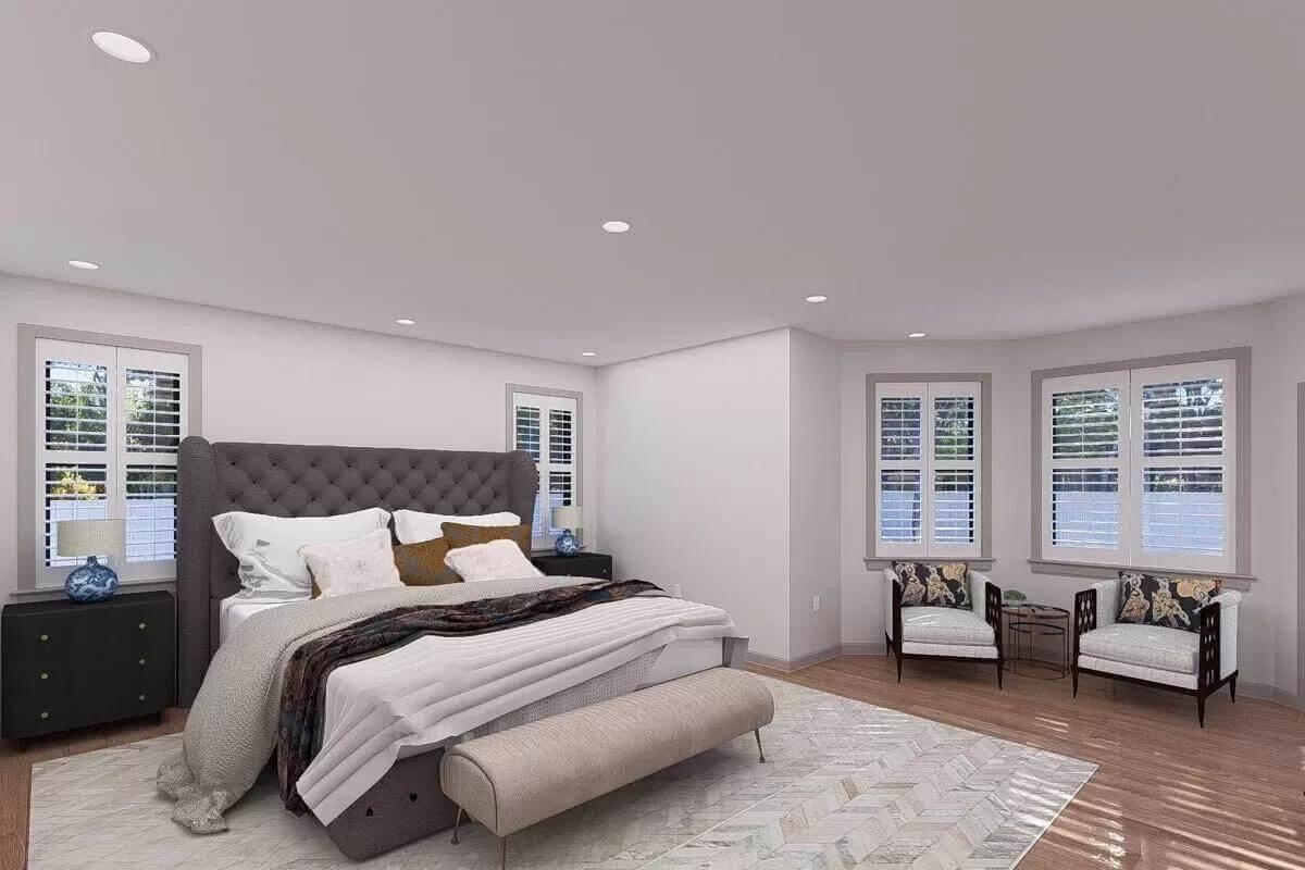 Explore the Tranquil Master Suite with Bay Window Seating