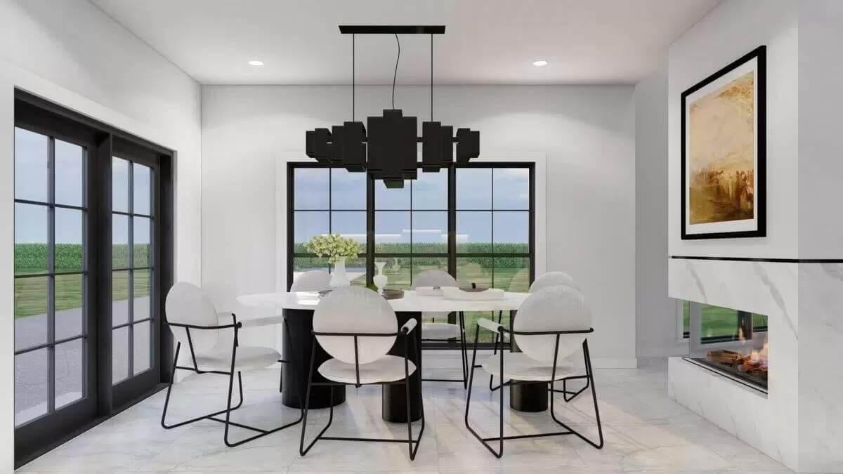 Contemporary Dining with Modern Art Lighting