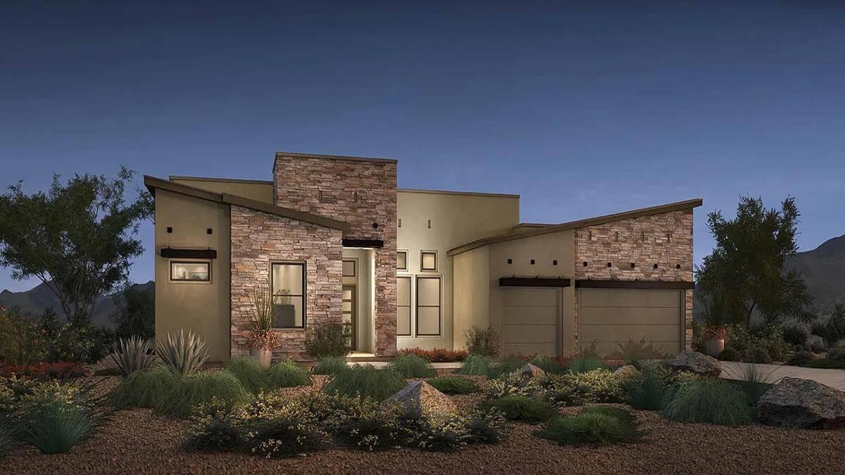 Modern Desert Home with Striking Stone Facade
