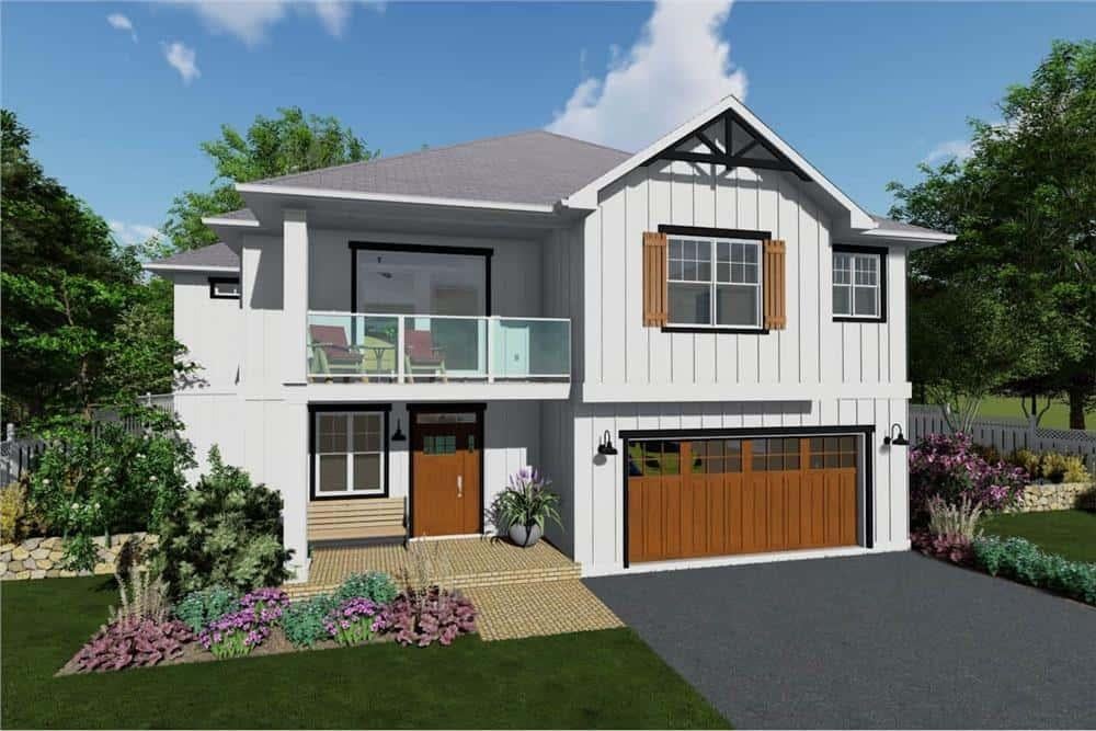 Charming Two-Story Home with Rustic Wooden Shutters