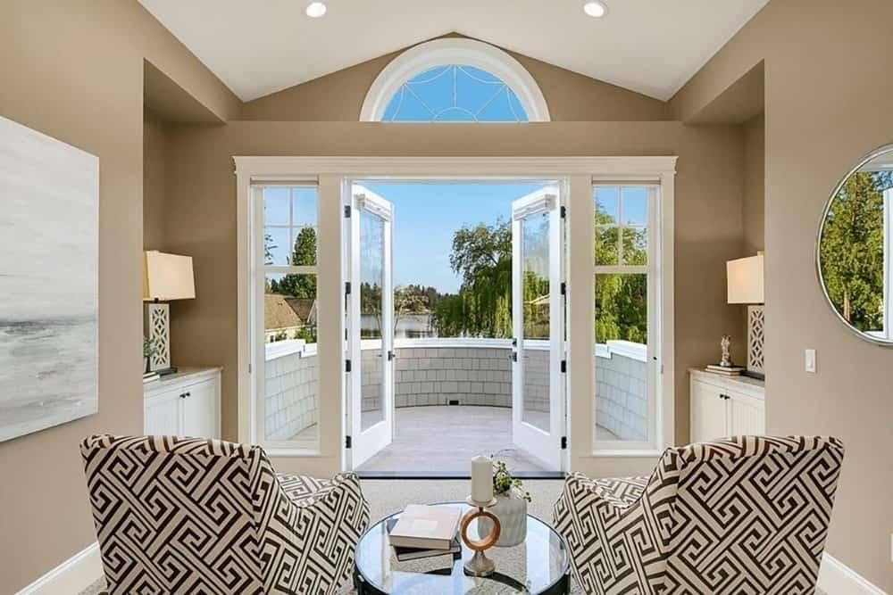 Enjoy the Sunny Balcony View Through These Elegant French Doors