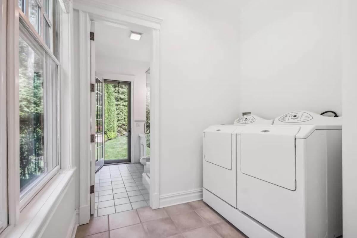 Bright Laundry Room with Direct Garden Access