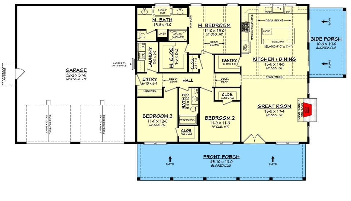 Explore This Efficient Layout with Spacious Great Room and Cozy Front Porch