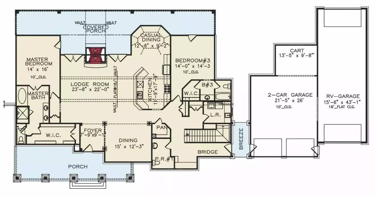 Explore This Spacious Floor Plan with a Dedicated Lodge Room