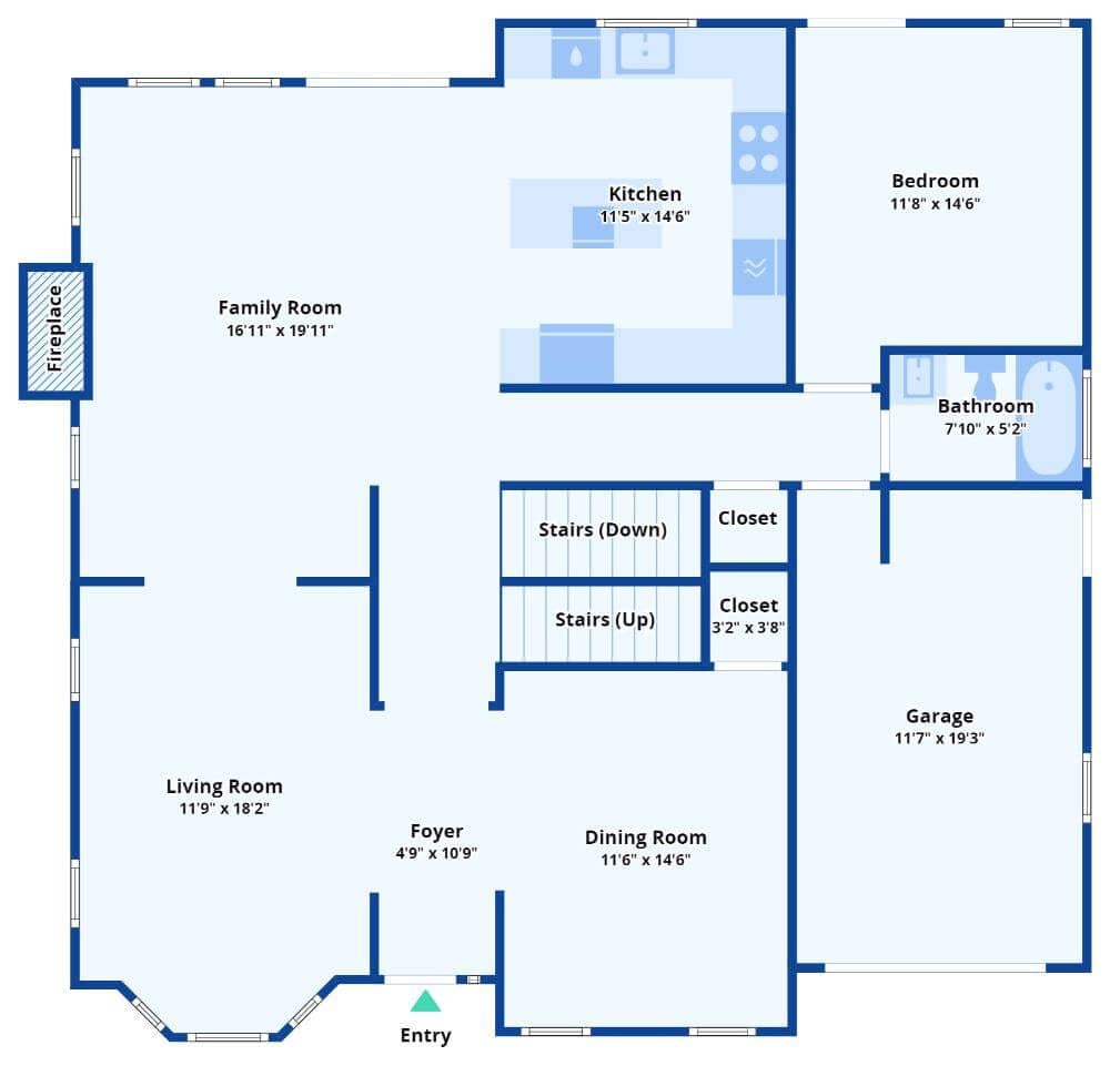 Explore This Spacious Main Floor Layout with a Cozy Family Room