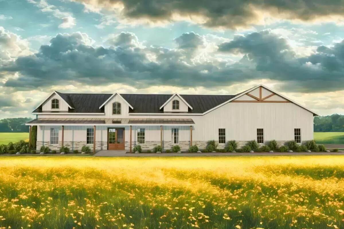 Marvel at the Expansive Gable Roof and Dormer Details