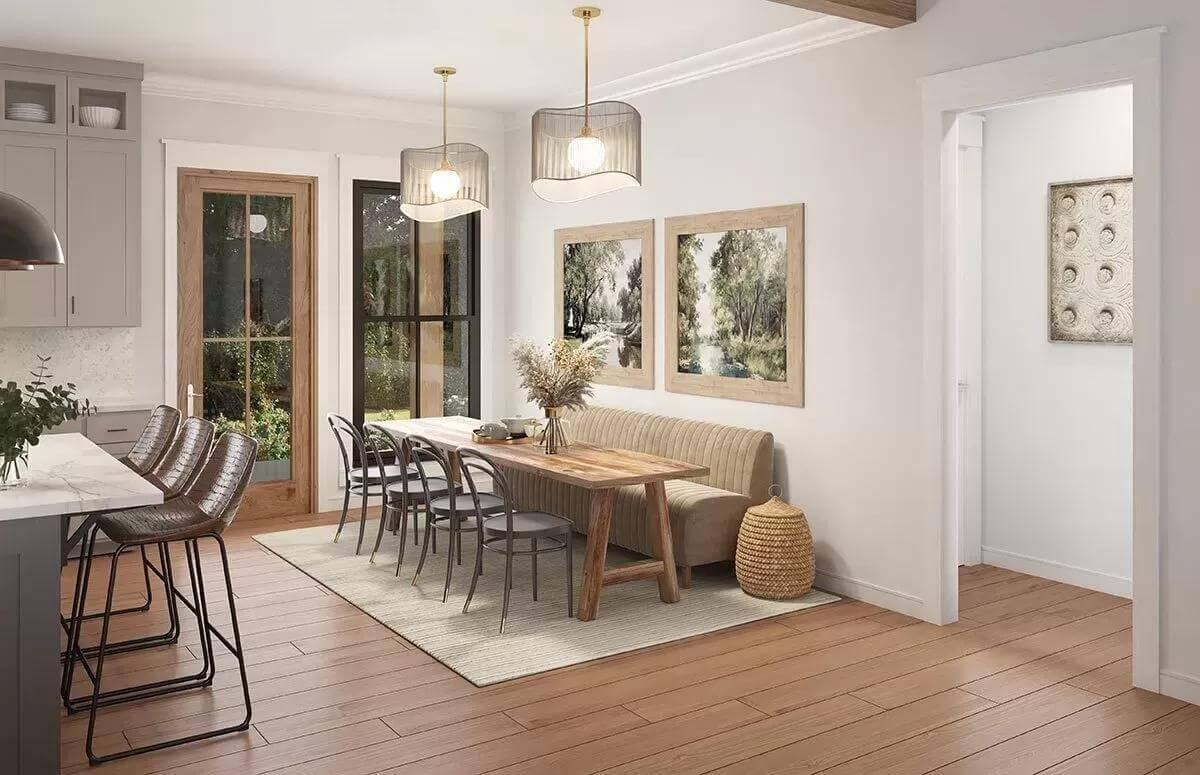 Notice How This Breakfast Nook Blends Comfort with Natural Light