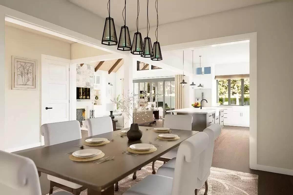 Notice the Inviting Pendant Cluster Over This Dining Table