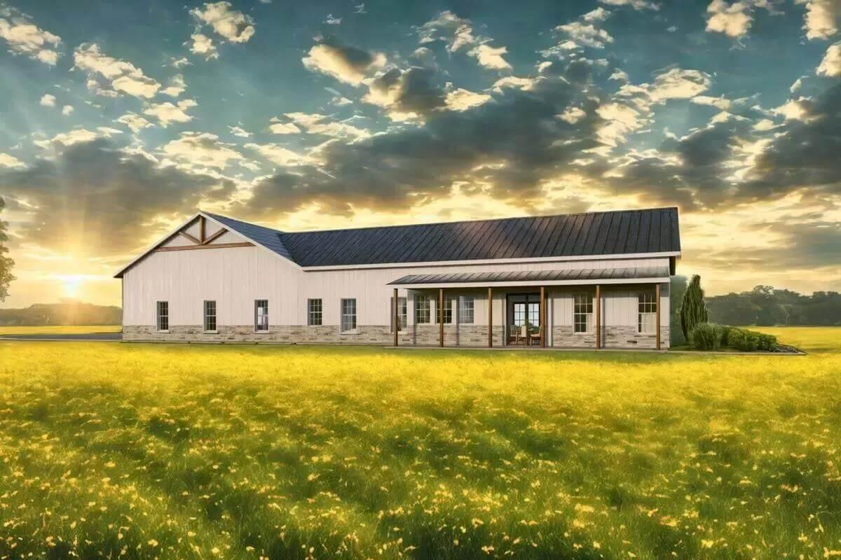 Look at the Expansive Windows Enhancing This Farmhouse