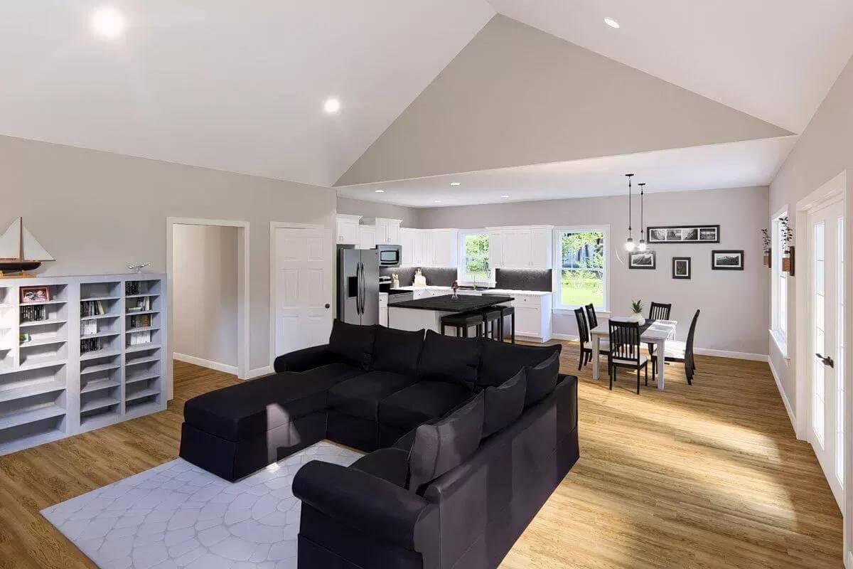 Open-Concept Living with a Cozy Nook
