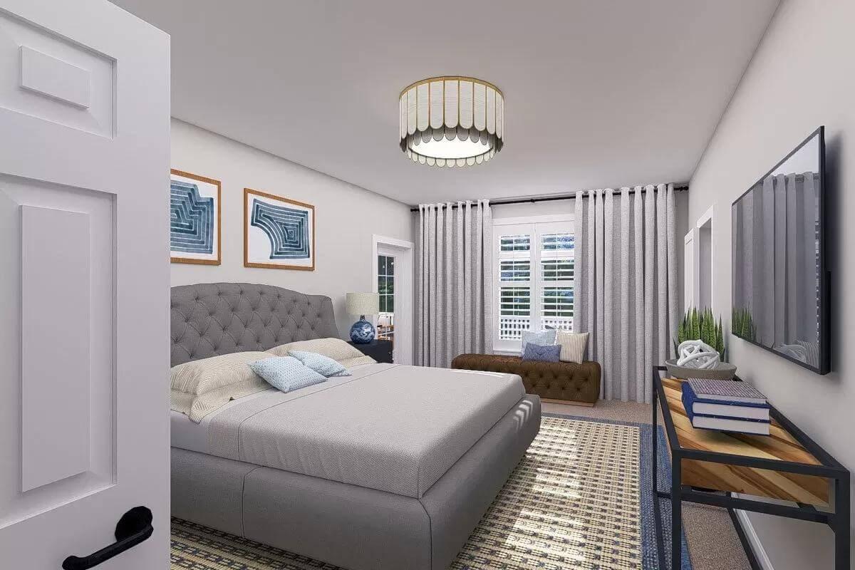 Sophisticated Master Bedroom with a Tufted Headboard