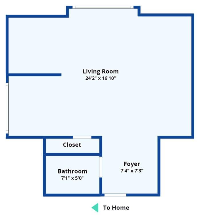 Check Out This Spacious Living Room with Adjoining Foyer