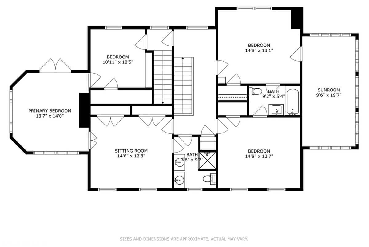 Second Floor Sanctuary with Sunroom Elegance