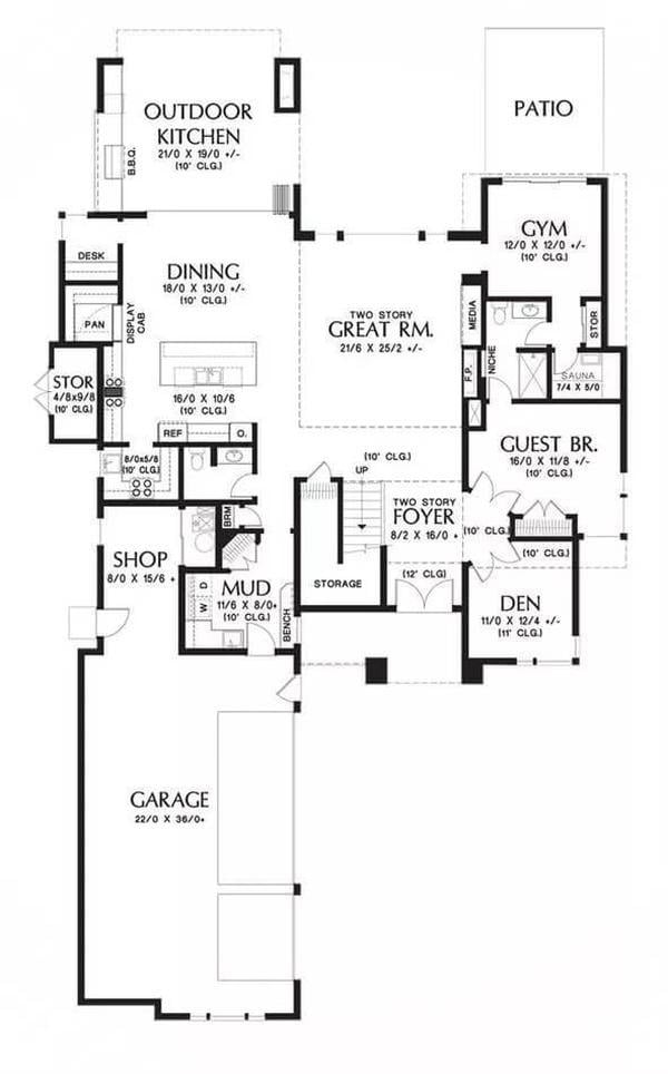 Expansive Floor Plan Featuring an Outdoor Kitchen and Gym