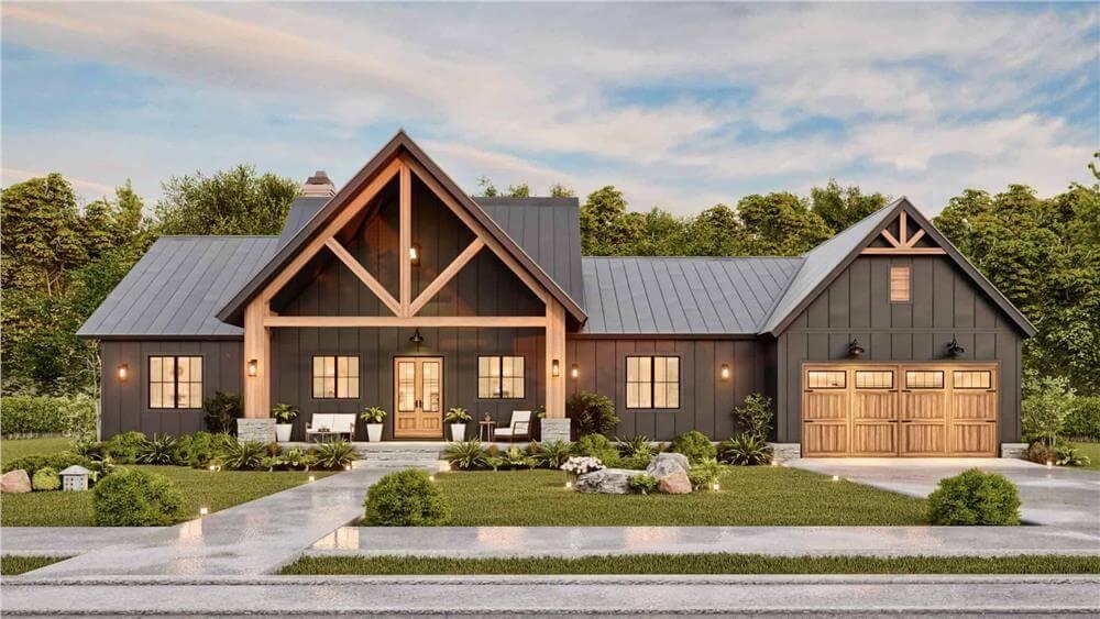 Wow, Notice the Rustic Charm of This Modern Farmhouse Exterior