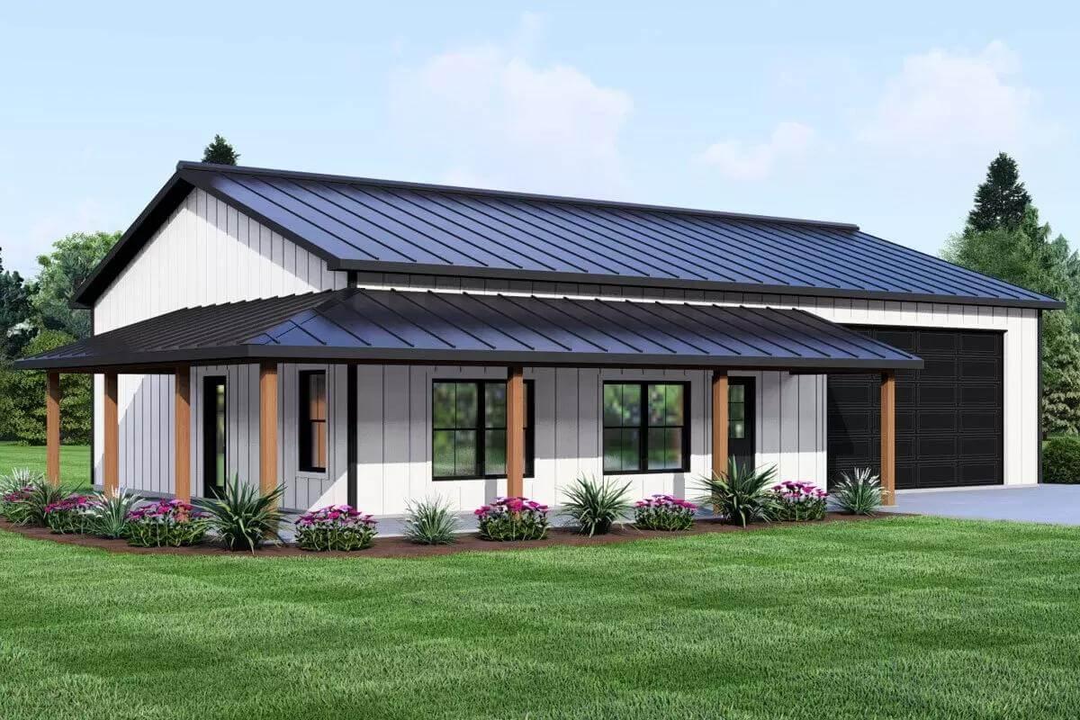 Spot the Practical Metal Roof and Welcoming Wood Accents