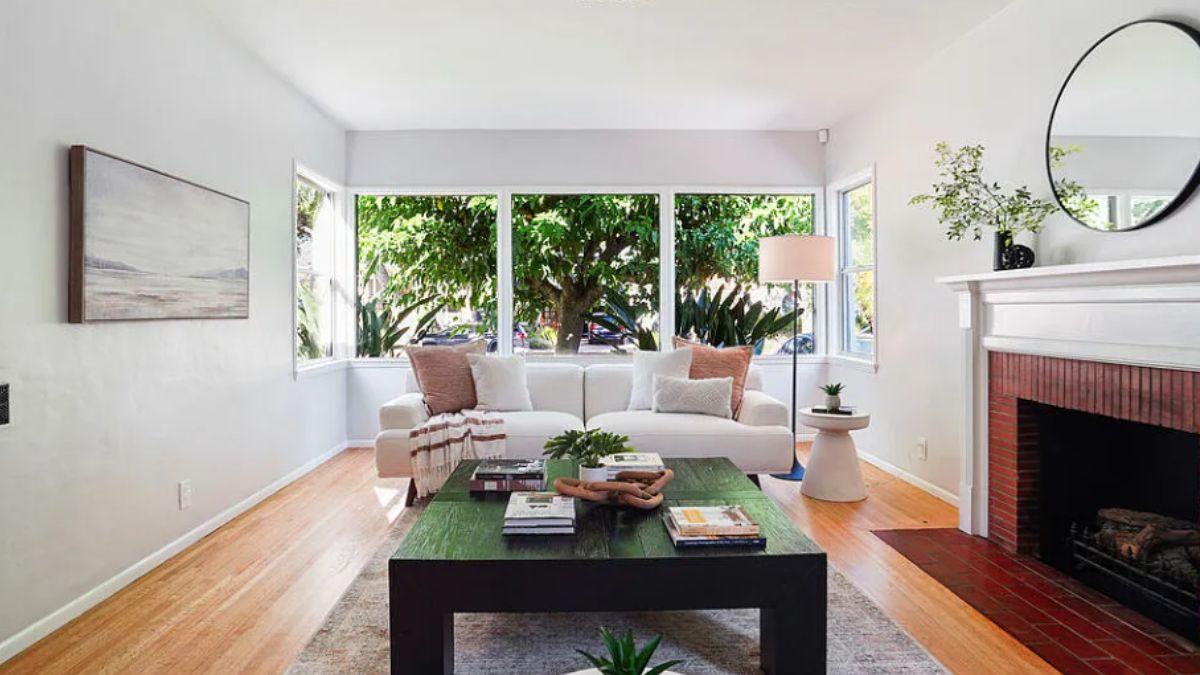 Feel the Balance in This Light-Filled Living Room with a Black Coffee Table