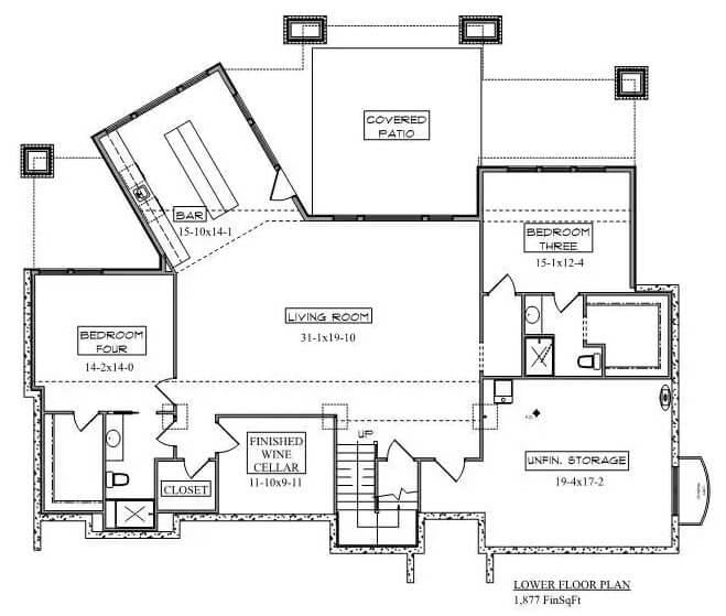 Explore the Lower Level with a Dedicated Wine Cellar and Bar