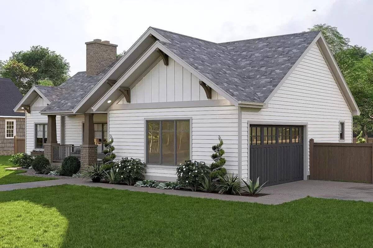 Appreciate the Gabled Roof and Brick Detailing on This Craftsman Gem