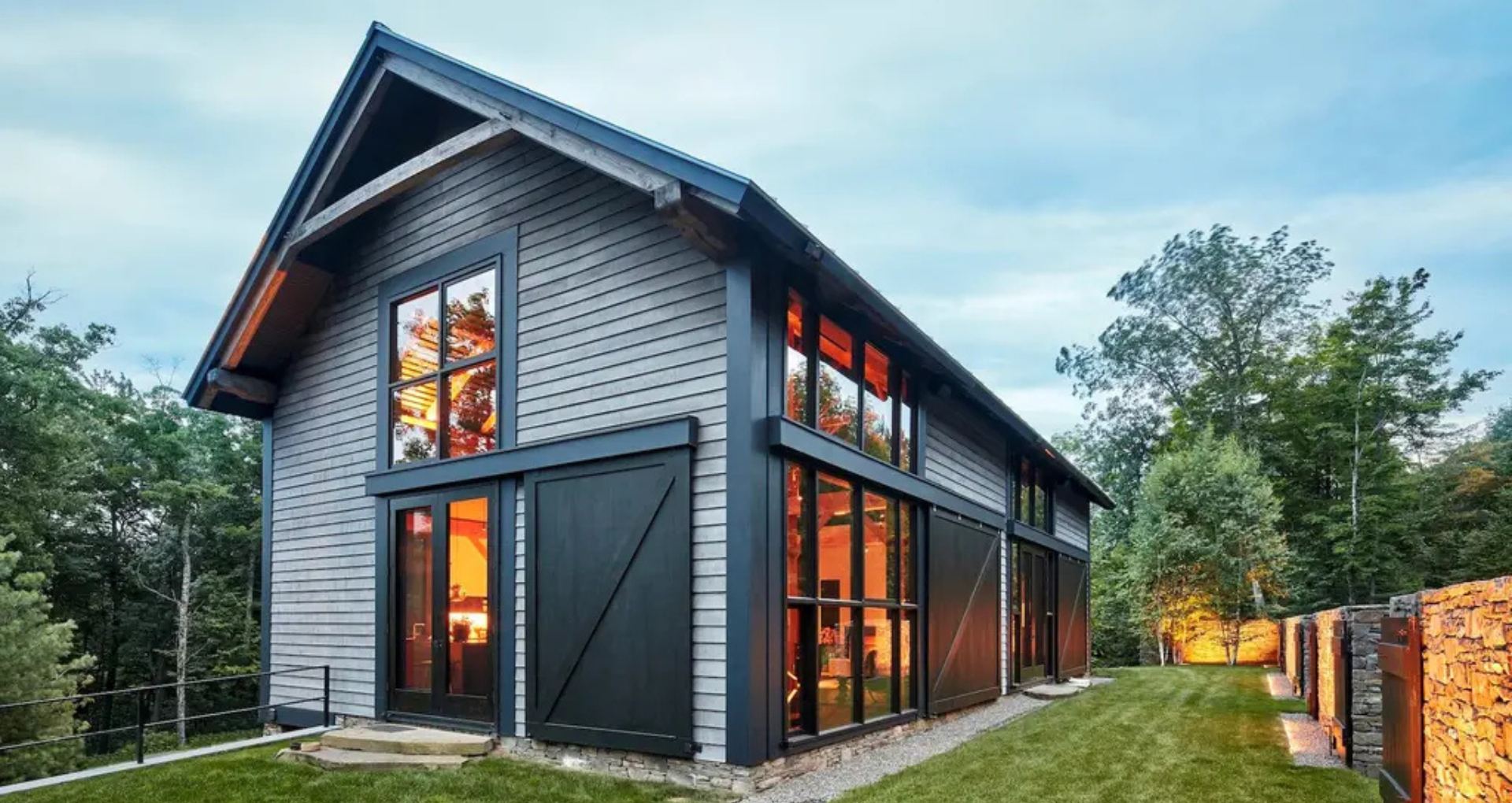 Explore 6,438 Sq. Ft. of Elevated Design in Austerlitz, New York, Set on 85 Private Acres with Guest Houses