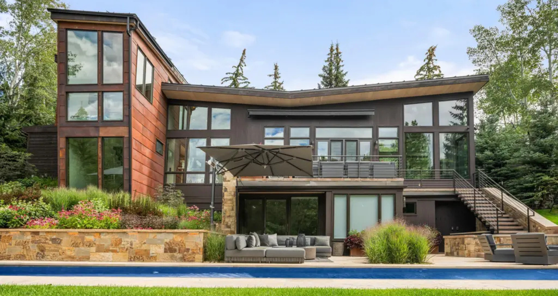 Explore this 4,976 Sq. Ft. Contemporary Rustic Mountain Retreat in Aspen, CO with Private Setting and Panoramic Views