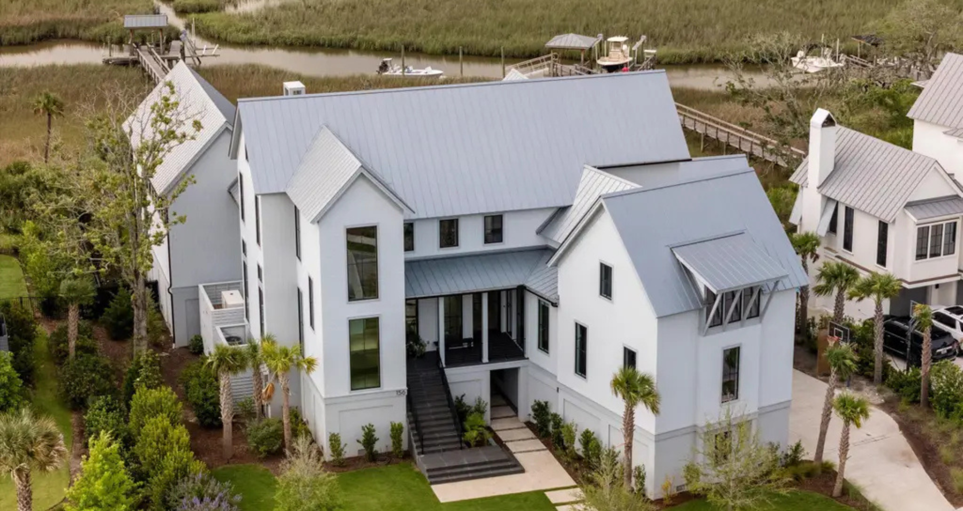 Explore This 7,793 Sq. Ft. Contemporary Estate on Daniel Island in Charleston, South Carolina, Featuring Infinity Pool, Guest House and Private Dock