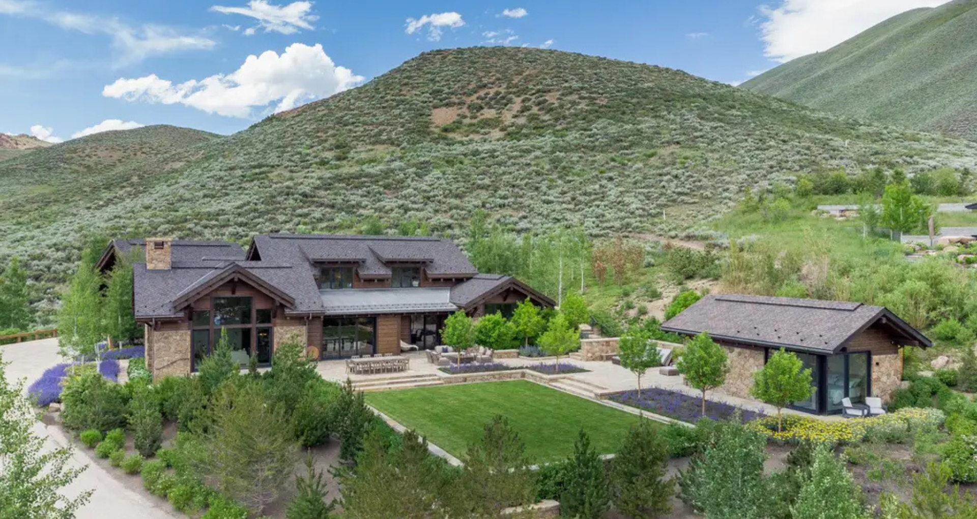 Explore Elevated Living in this 7,294 Sq. Ft. Modern Mountain Home in Sun Valley, Idaho, Featuring Extensive Landscaping and Expansive Views