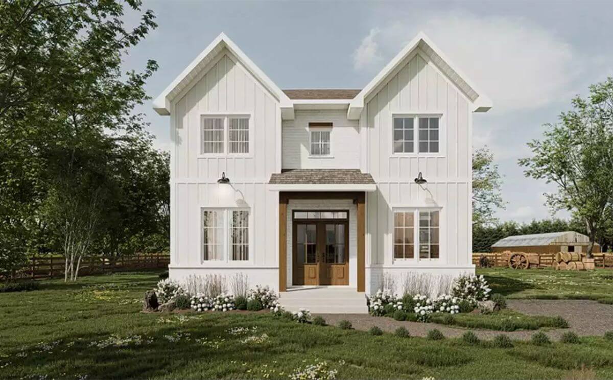 Farmhouse-Style Fareham Home with 4 Bedrooms and Open-Concept Living (Floor Plan)