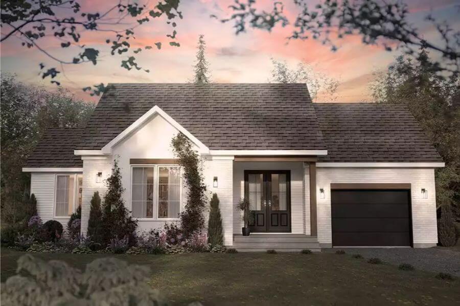 Cottage-Style 2-Bedroom Dorset Home with Covered Terrace and Open-Concept Living (Floor Plan)