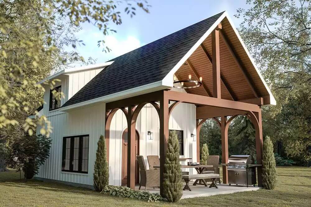 Cottage-Style 1-Bedroom Summerview ADU with Loft and Covered Terrace (Floor Plan)