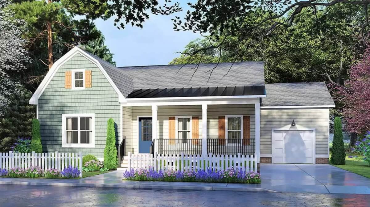 3-Bedroom Graceland Cottage with Front Porch and Open-Concept Living (Floor Plan)