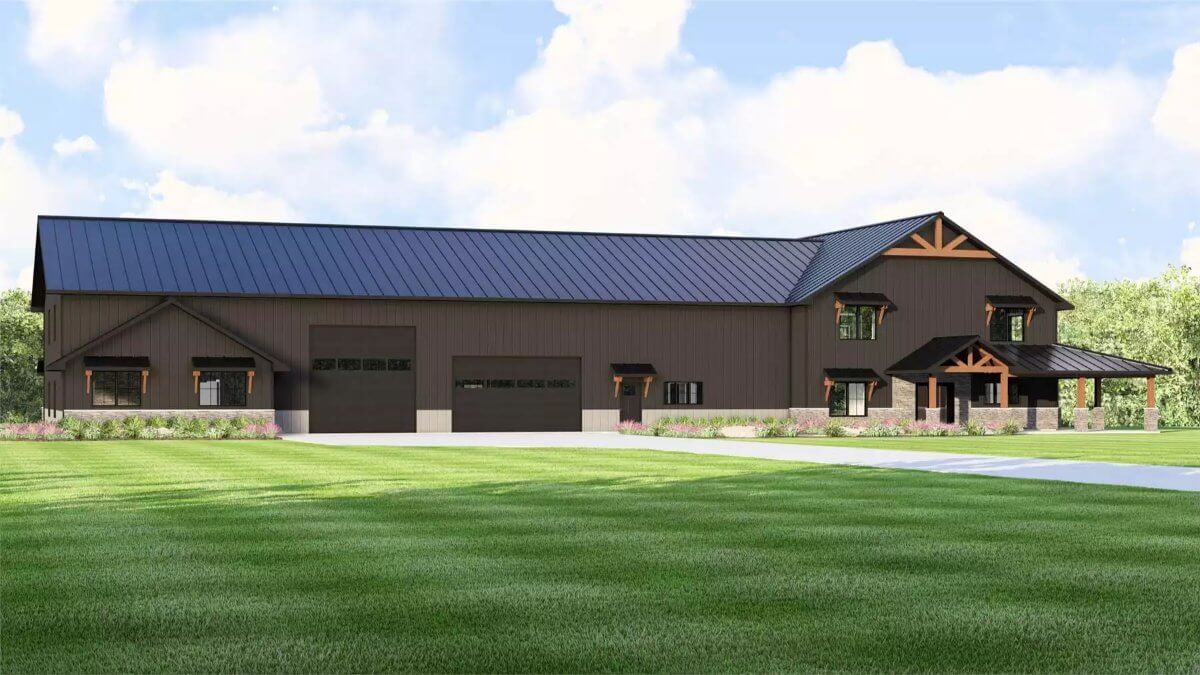 Preston Heights 6-Bedroom Barndominium with Loft and Balcony (Floor Plan)