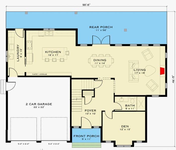Explore the Spacious 2-Car Garage in This Efficient Floor Plan
