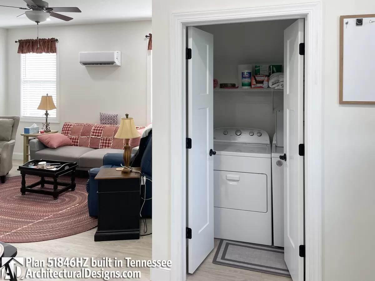 Compact Laundry Closet Tucked Away for Efficiency