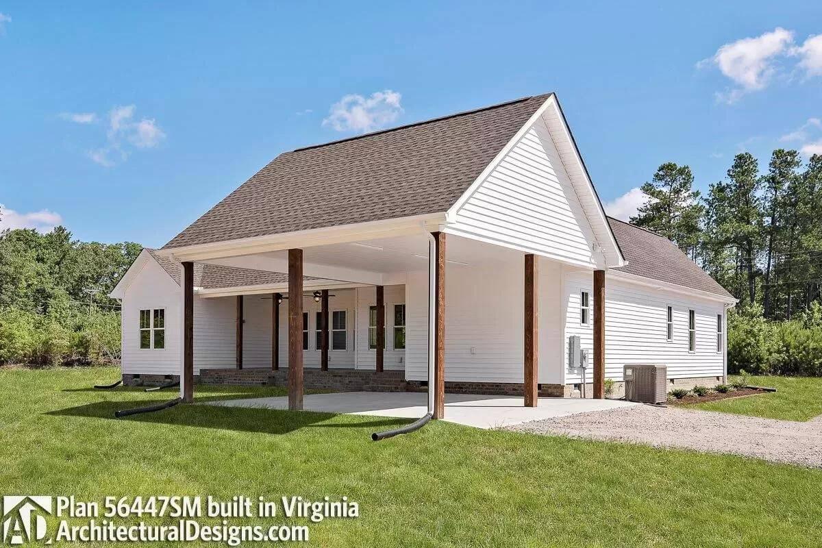 Gable Roof Elegance with a Sturdy Carport