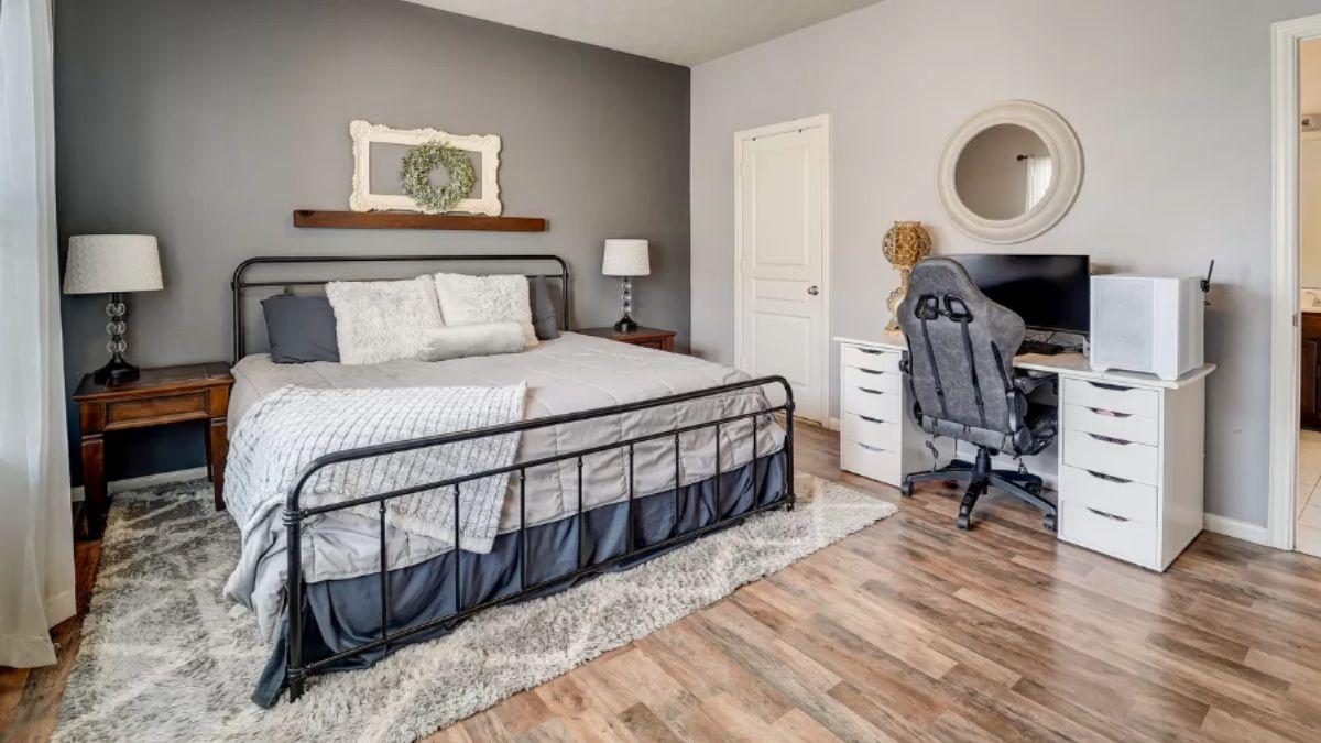 Blending Comfort and Functionality: Bedroom with a Workstation Corner