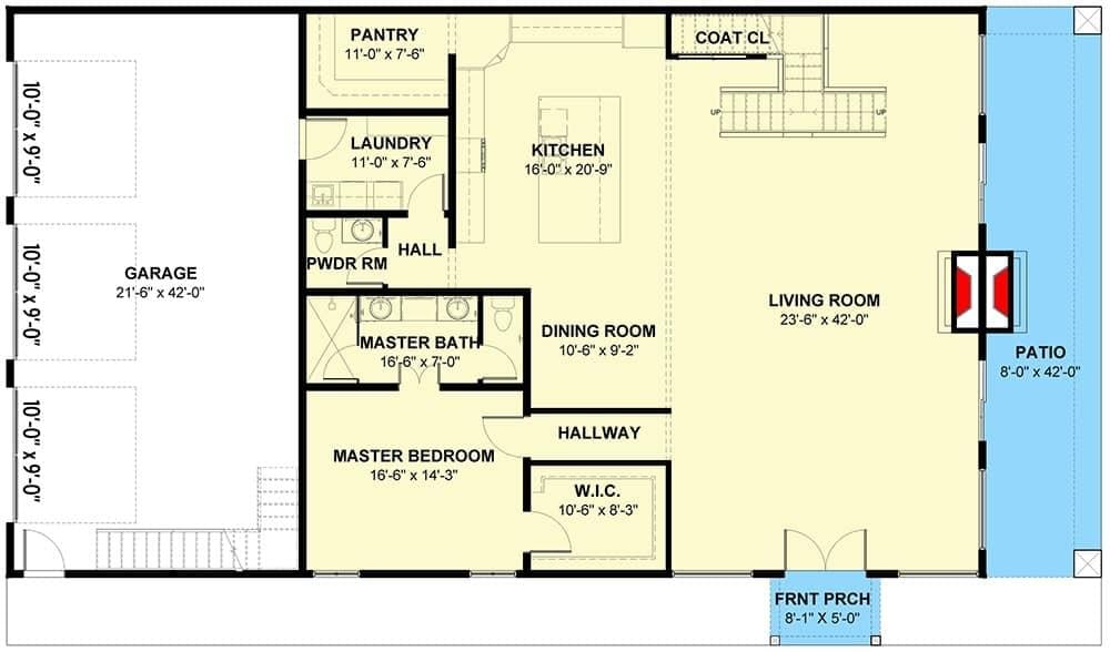 Efficient Layout with Spacious Living Room and Master Suite