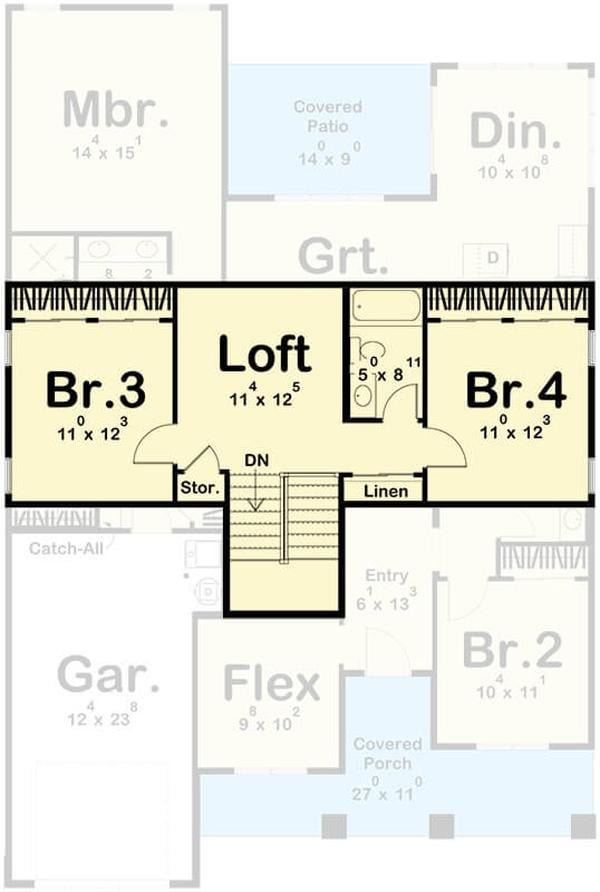 Smart Second Floor Layout Featuring Versatile Loft and Private Bedrooms
