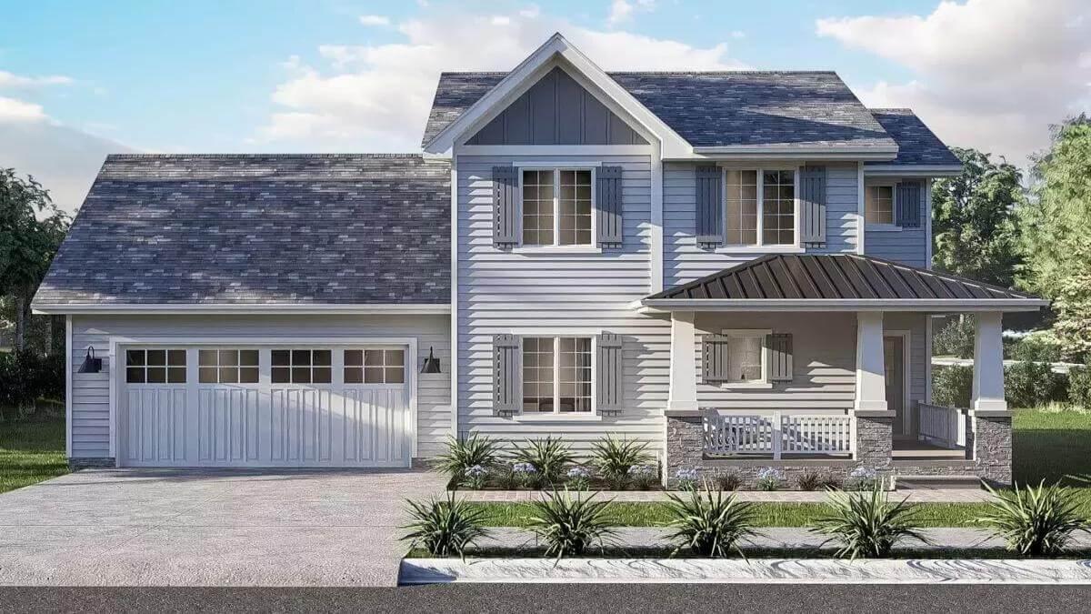 Classic Craftsman Exterior with a Welcoming Front Porch