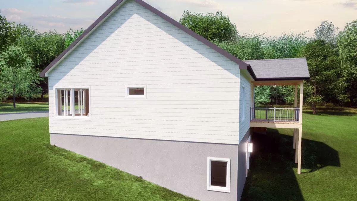 Admire the Clean Lines and Elevated Charm of This Craftsman Side View