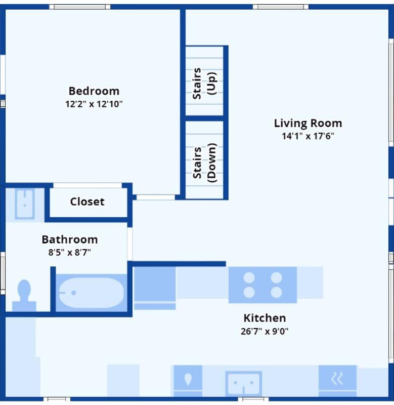 Intimate Main Floor with Open Living and Unique Kitchen Layout